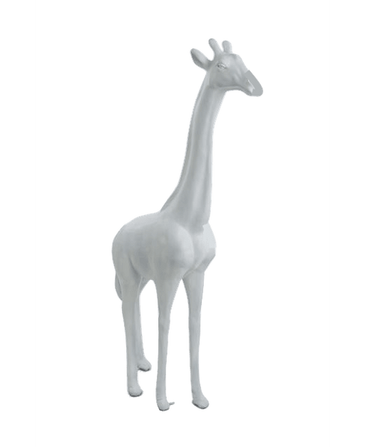 Statue Girafe Animaux Resine - 210cm - Blanc - ANIMAUX-RESINE.FR