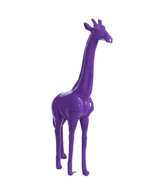 Statue Girafe Animaux Resine - 210cm - Violet - ANIMAUX-RESINE.FR