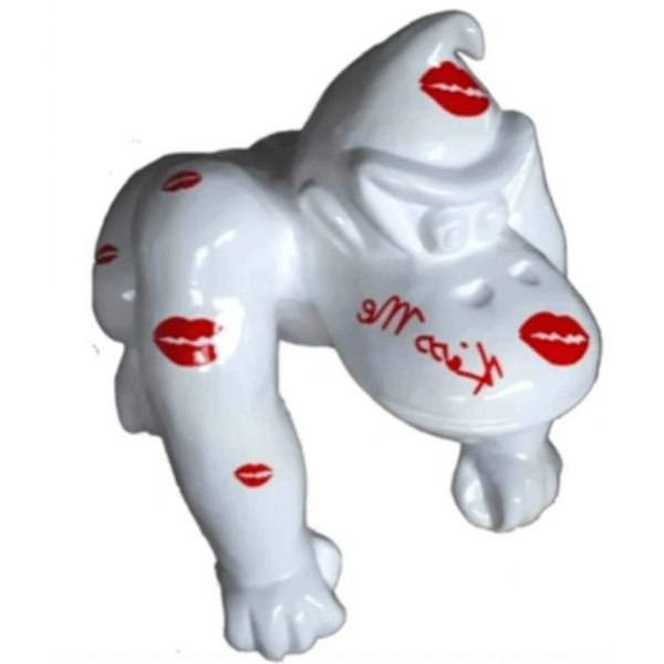 Statue Gorille Poing Animaux Resine - 70cm - Bisous - ANIMAUX-RESINE.FR