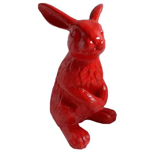 Statue Lapin Animaux Resine - 115cm - Rouge - ANIMAUX-RESINE.FR