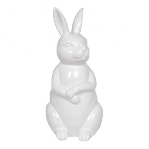 Statue Lapin Animaux Resine - 35cm - Blanc - ANIMAUX-RESINE.FR