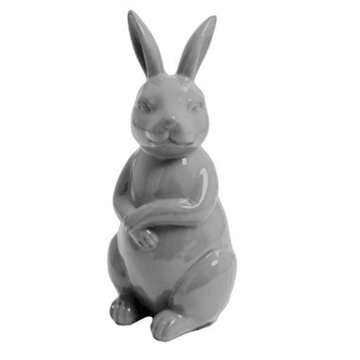 Statue Lapin Animaux Resine - 35cm - Gris - ANIMAUX-RESINE.FR