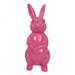 Statue Lapin Animaux Resine - 35cm - Rose Fushia - ANIMAUX-RESINE.FR