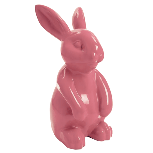 Statue Lapin Animaux Resine - 60cm - Rose Clair - ANIMAUX-RESINE.FR