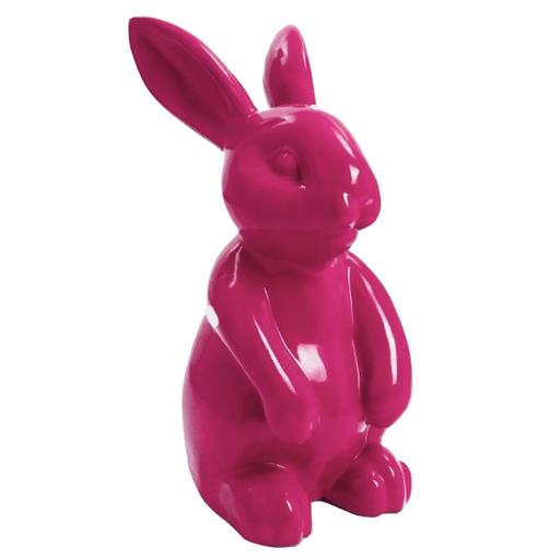 Statue Lapin Animaux Resine - 60cm - Rose Fushia - ANIMAUX-RESINE.FR