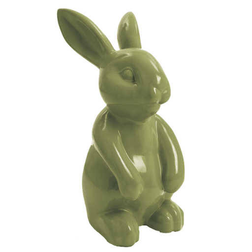 Statue Lapin Animaux Resine - 60cm - Vert Kaki - ANIMAUX-RESINE.FR