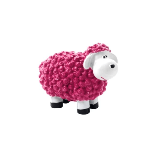 Statue Mouton Animaux Resine - 30cm - Rose Fushia - ANIMAUX-RESINE.FR