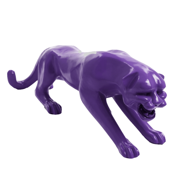 Statue Panthere Animaux Resine - 110cm - Violet - ANIMAUX-RESINE.FR