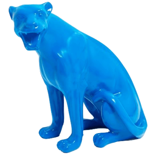 Statue Panthere Animaux Resine - 75cm - Bleu - ANIMAUX-RESINE.FR