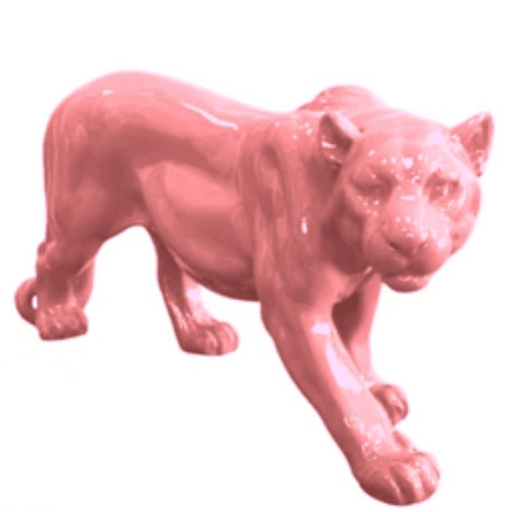 Statue Panthere Animaux Resine - 80cm - Rose Clair - ANIMAUX-RESINE.FR