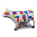 Statue Vache Animaux Resine - 225cm - Mondrian - ANIMAUX-RESINE.FR