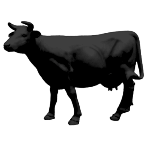 Statue Vache Animaux Resine - 225cm - Noir - ANIMAUX-RESINE.FR