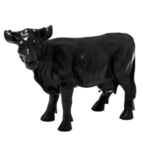 Statue Vache Animaux Resine - 50cm - Noir - ANIMAUX-RESINE.FR