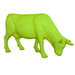 Statue Vache Tête Basse Animaux Resine - 225cm - Vert Pomme - ANIMAUX-RESINE.FR